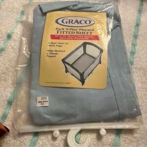 Grace Pack N Play Players Blue Fitted Sheet